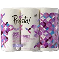 Marca Amazon - Presto! Papel de cocina extragrande - 18 (6x3) rollos de 3 capas (80 hojas x rollo)
